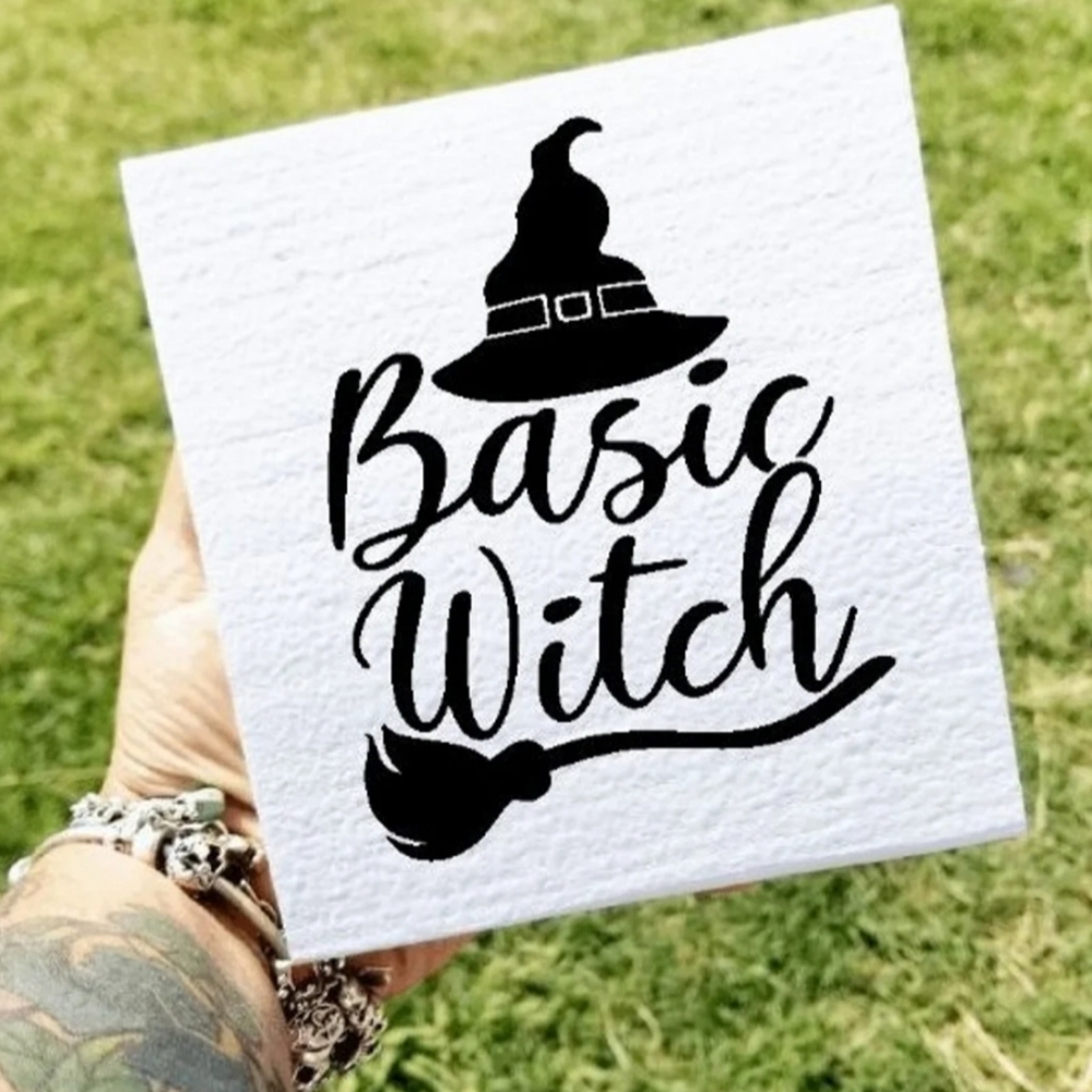 Basic witch wood sign